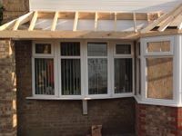 Porch/Roof being built in Kirkby