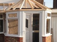 Porch/Roof being built in Kirkby